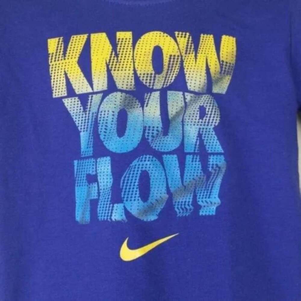 Nike Boys Short Sleeve "Know Your Flow" T-Shirt Size 4T - Picture 3 of 5